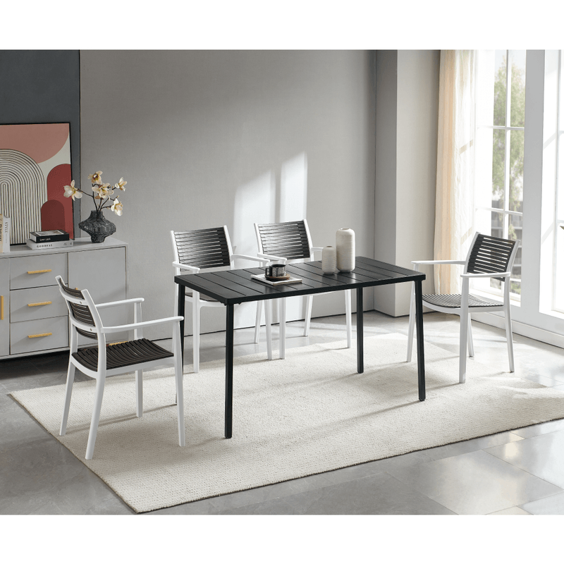 Casa si Gradina - Gradina si terasa - Mobilier exterior - Mese gradina - Masa de gradina, neagra, SALTON - Infinity.ro