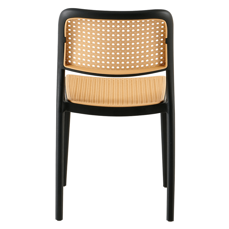 Casa si Gradina - Gradina si terasa - Mobilier exterior - Scaune si sezlonguri gradina - Scaun, stivuibil, negru / bej, RAVID TIP 1 - Infinity.ro