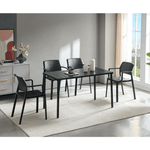 Casa si Gradina - Gradina si terasa - Mobilier exterior - Mese gradina - Masa de gradina, neagra, SALTON - Infinity.ro