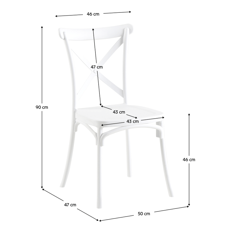 Casa si Gradina - Gradina si terasa - Mobilier exterior - Scaune si sezlonguri gradina - Scaun, pliabil, alb, SAVITA - Infinity.ro