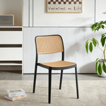 Casa si Gradina - Gradina si terasa - Mobilier exterior - Scaune si sezlonguri gradina - Scaun, stivuibil, negru / bej, RAVID TIP 1 - Infinity.ro