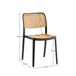 Casa si Gradina - Gradina si terasa - Mobilier exterior - Scaune si sezlonguri gradina - Scaun, stivuibil, negru / bej, RAVID TIP 1 - Infinity.ro
