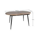 Casa si Gradina - Mobilier - Mese si birouri - Mese bucatarie si dining - Masa dining, pliabila, stejar / neagra 150-190x75 cm, TAMERON - Infinity.ro