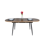 Casa si Gradina - Mobilier - Mese si birouri - Mese bucatarie si dining - Masa dining, pliabila, stejar / neagra 150-190x75 cm, TAMERON - Infinity.ro