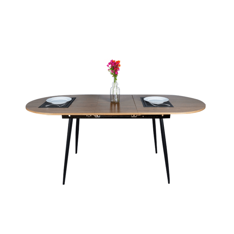 Casa si Gradina - Mobilier - Mese si birouri - Mese bucatarie si dining - Masa dining, pliabila, stejar / neagra 150-190x75 cm, TAMERON - Infinity.ro
