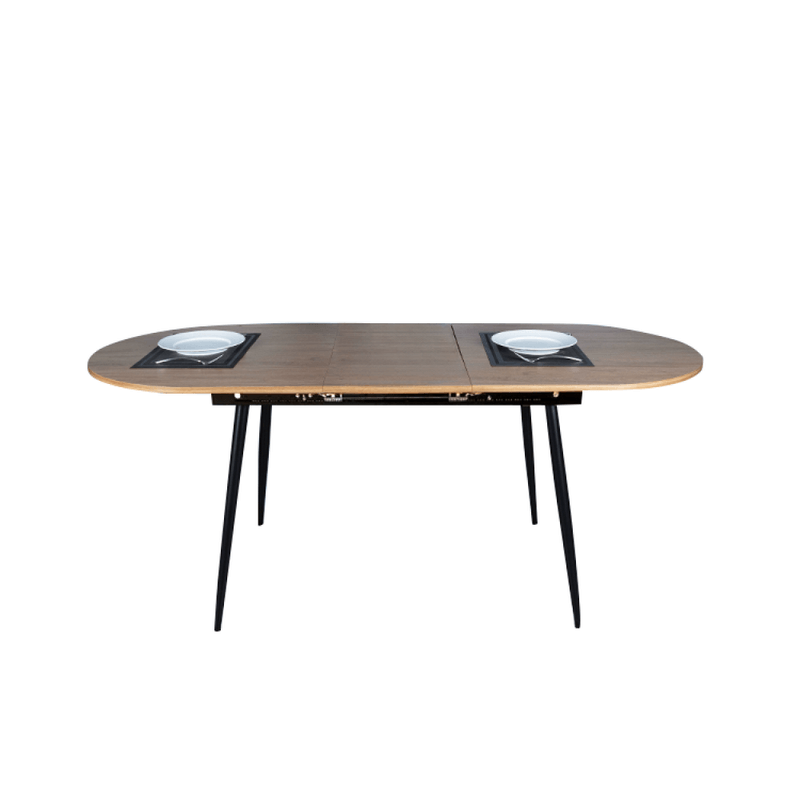 Casa si Gradina - Mobilier - Mese si birouri - Mese bucatarie si dining - Masa dining, pliabila, stejar / neagra 150-190x75 cm, TAMERON - Infinity.ro
