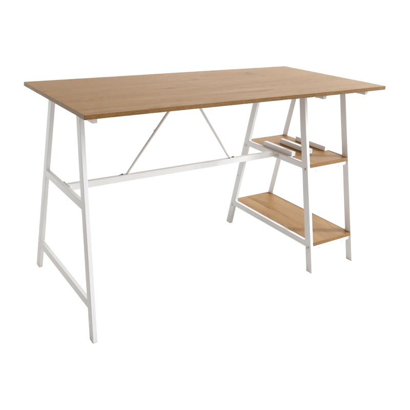 Casa si Gradina - Mobilier - Seturi de mobilier - Seturi mese si scaune - Set dining 1+2, stejar / alb, ZAFAR - Infinity.ro