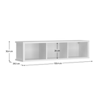 Casa si Gradina - Mobilier - Biblioteci si rafturi - Etajere - Raft suspendat 125, alb, ERODIN - Infinity.ro