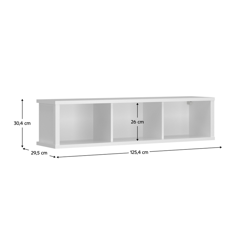 Casa si Gradina - Mobilier - Biblioteci si rafturi - Etajere - Raft suspendat 125, alb, ERODIN - Infinity.ro