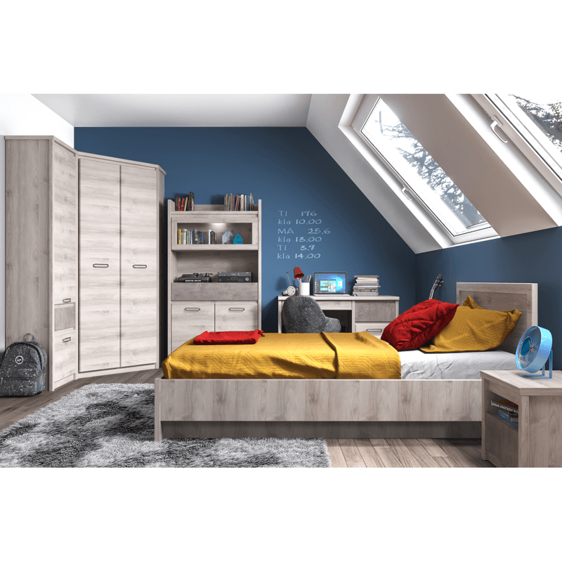 Casa si Gradina - Mobilier - Comode si corpuri - Noptiere - Noptiera 1S, castan Nairobi / onix, JESI - Infinity.ro