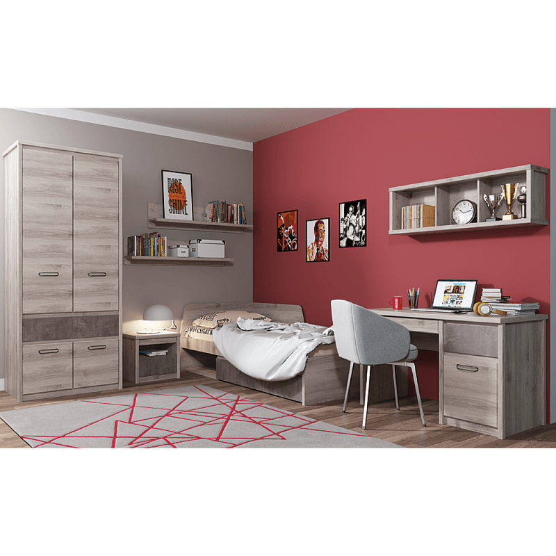 Casa si Gradina - Mobilier - Comode si corpuri - Noptiere - Noptiera 1S, castan Nairobi / onix, JESI - Infinity.ro