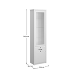 Casa si Gradina - Mobilier - Comode si corpuri - Corpuri bucatarie - Vitrina 1D1W1S, alba, ERODIN - Infinity.ro