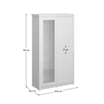 Casa si Gradina - Mobilier - Comode si corpuri - Corpuri bucatarie - Vitrina joasa 2D1W1S, alba, ERODIN - Infinity.ro