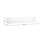 Casa si Gradina - Mobilier - Biblioteci si rafturi - Etajere - Raft suspendat 130, alb, ERODIN - Infinity.ro
