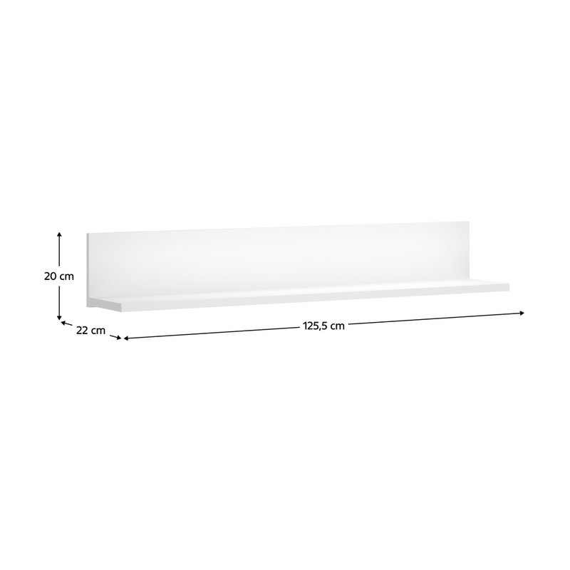 Casa si Gradina - Mobilier - Biblioteci si rafturi - Etajere - Raft suspendat 130, alb, ERODIN - Infinity.ro