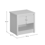 Casa si Gradina - Mobilier - Comode si corpuri - Noptiere - Noptiera 1S, alba, ERODIN - Infinity.ro