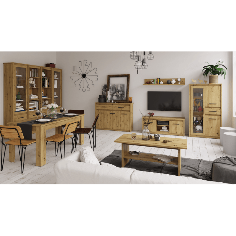 Casa si Gradina - Mobilier - Comode si corpuri - Comode - Masa TV 2D/125, stejar Artisan, AIRON - Infinity.ro