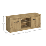 Casa si Gradina - Mobilier - Comode si corpuri - Comode - Masa TV 2D/125, stejar Artisan, AIRON - Infinity.ro