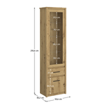 Casa si Gradina - Mobilier - Comode si corpuri - Corpuri bucatarie - Vitrina 1D1W1S, stejar Artisan, AIRON - Infinity.ro