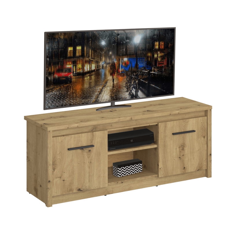 Casa si Gradina - Mobilier - Comode si corpuri - Comode - Masa TV 2D/125, stejar Artisan, AIRON - Infinity.ro