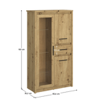Casa si Gradina - Mobilier - Comode si corpuri - Corpuri bucatarie - Vitrina joasa 2D1W1S, stejar Artisan, AIRON - Infinity.ro