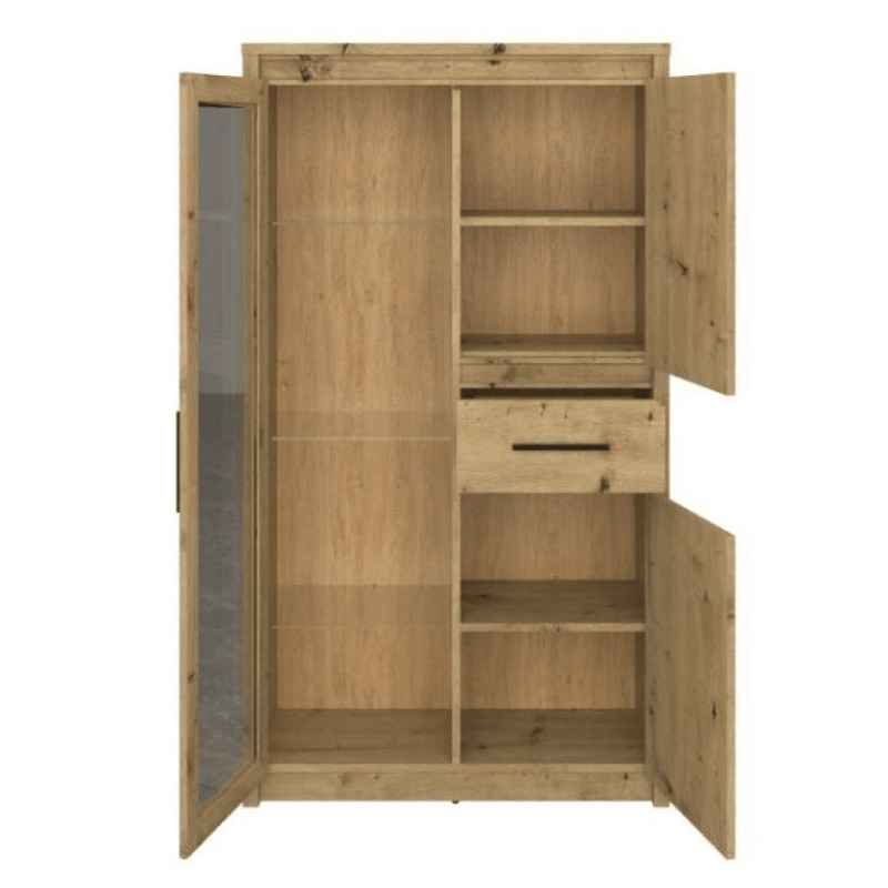 Casa si Gradina - Mobilier - Comode si corpuri - Corpuri bucatarie - Vitrina joasa 2D1W1S, stejar Artisan, AIRON - Infinity.ro