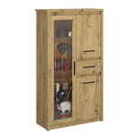 Casa si Gradina - Mobilier - Comode si corpuri - Corpuri bucatarie - Vitrina joasa 2D1W1S, stejar Artisan, AIRON - Infinity.ro