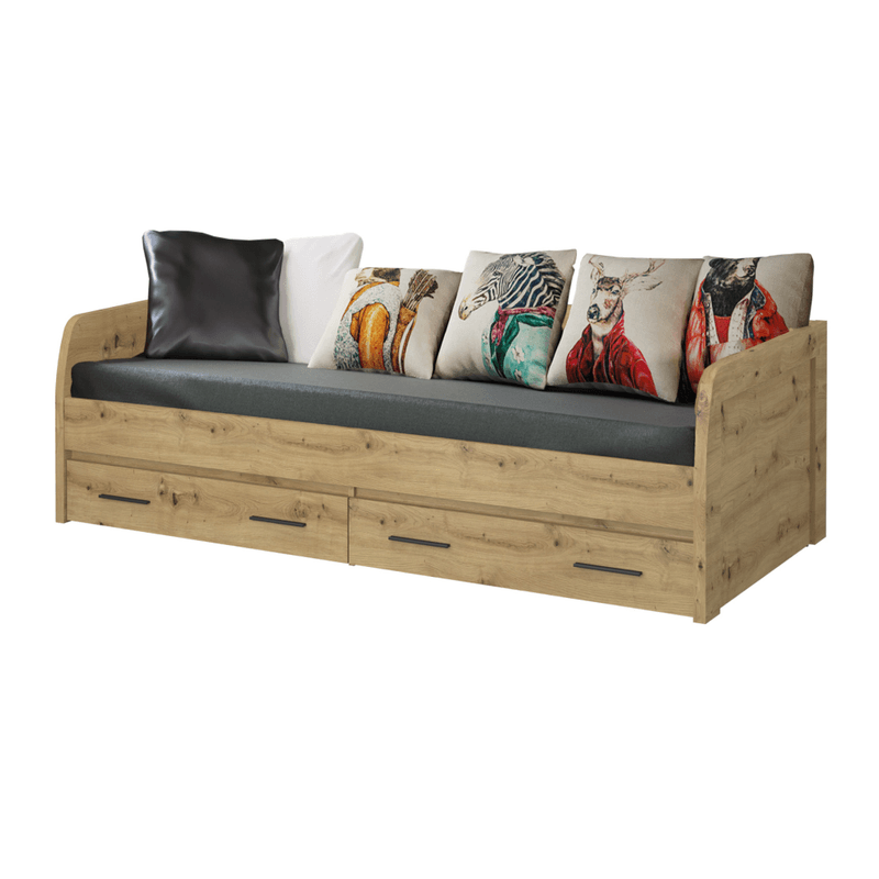 Casa si Gradina - Mobilier - Mobilier copii - Patuturi copii - Pat 2S, 90x200, stejar Artisan, AIRON - Infinity.ro