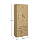 Casa si Gradina - Mobilier - Dulapuri si sifoniere - Dulapuri - Dulap 4D1S/50, stejar Artisan, AIRON - Infinity.ro
