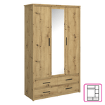 Casa si Gradina - Mobilier - Dulapuri si sifoniere - Dulapuri - Dulap cu oglinda 3D4S, stejar Artisan, AIRON - Infinity.ro