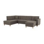 Casa si Gradina - Mobilier - Canapele si coltare - Coltare - Coltar, gri maroniu Taupe, model dreapta, BRIDGET - Infinity.ro