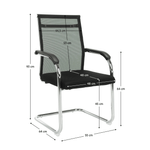 Casa si Gradina - Mobilier - Scaune si fotolii - Scaune - Scaun de sedinta, negru/argintiu, ESIN - Infinity.ro
