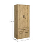 Casa si Gradina - Mobilier - Dulapuri si sifoniere - Dulapuri - Dulap 4D1S/40, stejar Artisan, AIRON - Infinity.ro