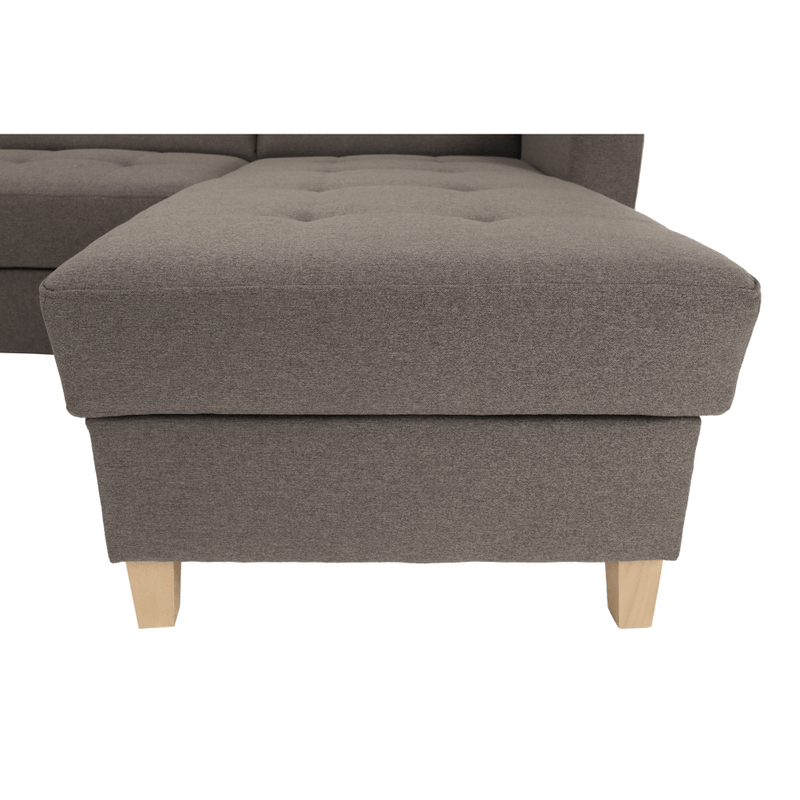 Casa si Gradina - Mobilier - Canapele si coltare - Coltare - Coltar, gri maroniu Taupe, model dreapta, BRIDGET - Infinity.ro