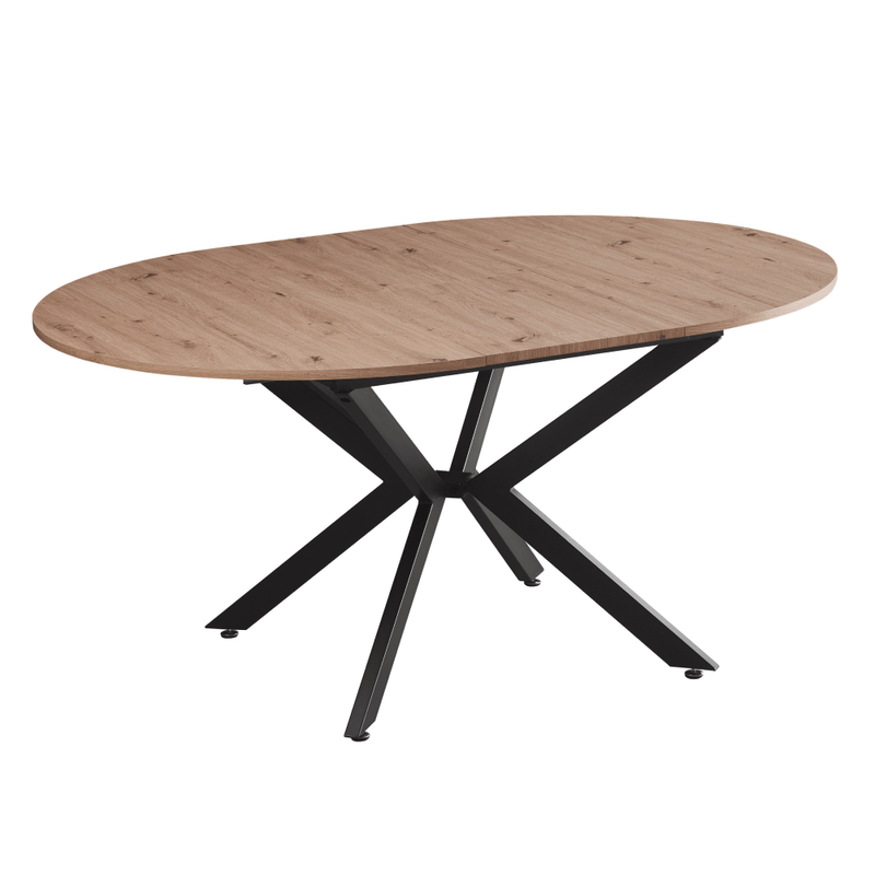 Casa si Gradina - Mobilier - Mese si birouri - Mese bucatarie si dining - Masa dining extensibila, stejar artisan / neagra, 120x120-160x75 cm, ABERO TIP 2 - Infinity.ro