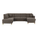 Casa si Gradina - Mobilier - Canapele si coltare - Coltare - Coltar, gri maroniu Taupe, model dreapta, BRIDGET - Infinity.ro