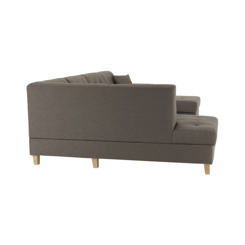 Casa si Gradina - Mobilier - Canapele si coltare - Coltare - Coltar, gri maroniu Taupe, model dreapta, BRIDGET - Infinity.ro