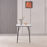 Casa si Gradina - Mobilier - Mese si birouri - Mese bucatarie si dining - Masa dining, alba / neagra, 70x70x75 cm, NALAK TIP 1 - Infinity.ro