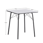Casa si Gradina - Mobilier - Mese si birouri - Mese bucatarie si dining - Masa dining, alba / neagra, 70x70x75 cm, NALAK TIP 1 - Infinity.ro
