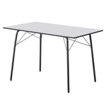 Casa si Gradina - Mobilier - Mese si birouri - Mese bucatarie si dining - Masa de sufragerie, alba / neagra, 120x75x75 cm, NALAK TIP 2 - Infinity.ro