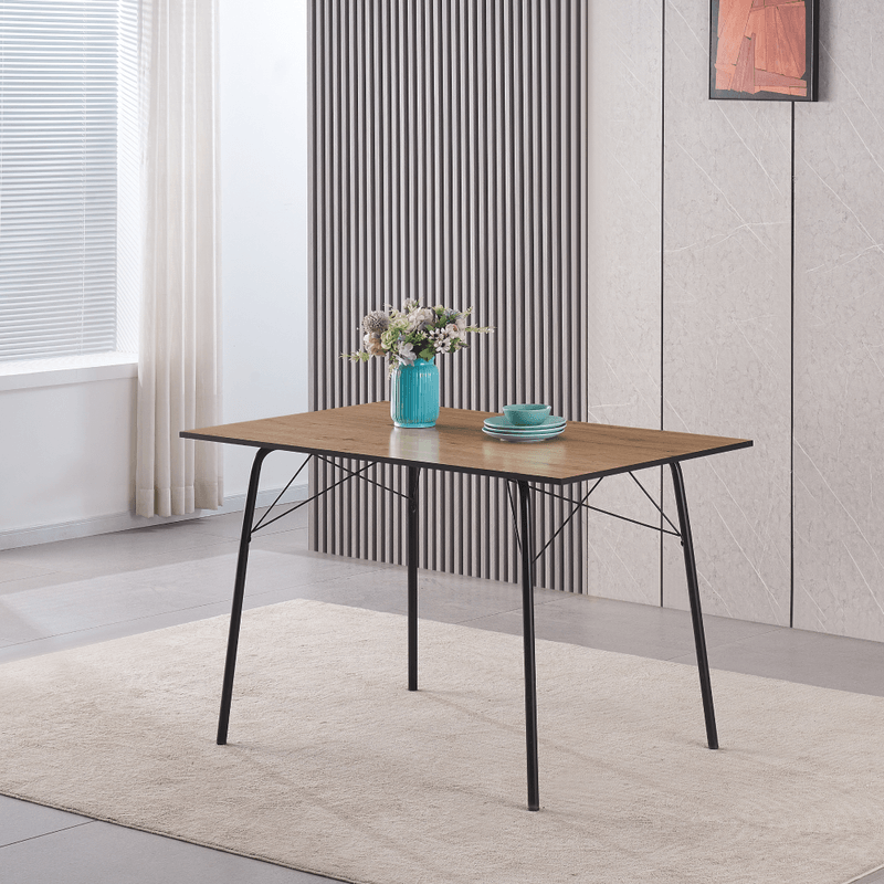 Casa si Gradina - Mobilier - Mese si birouri - Mese bucatarie si dining - Masa dining, stejar artisan / neagra, 120x75x75 cm, NALAK TIP 2 - Infinity.ro