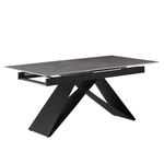 Casa si Gradina - Mobilier - Mese si birouri - Mese bucatarie si dining - Masa dining extensibila, beton/neagra, 160-200x90 cm, MAJED - Infinity.ro
