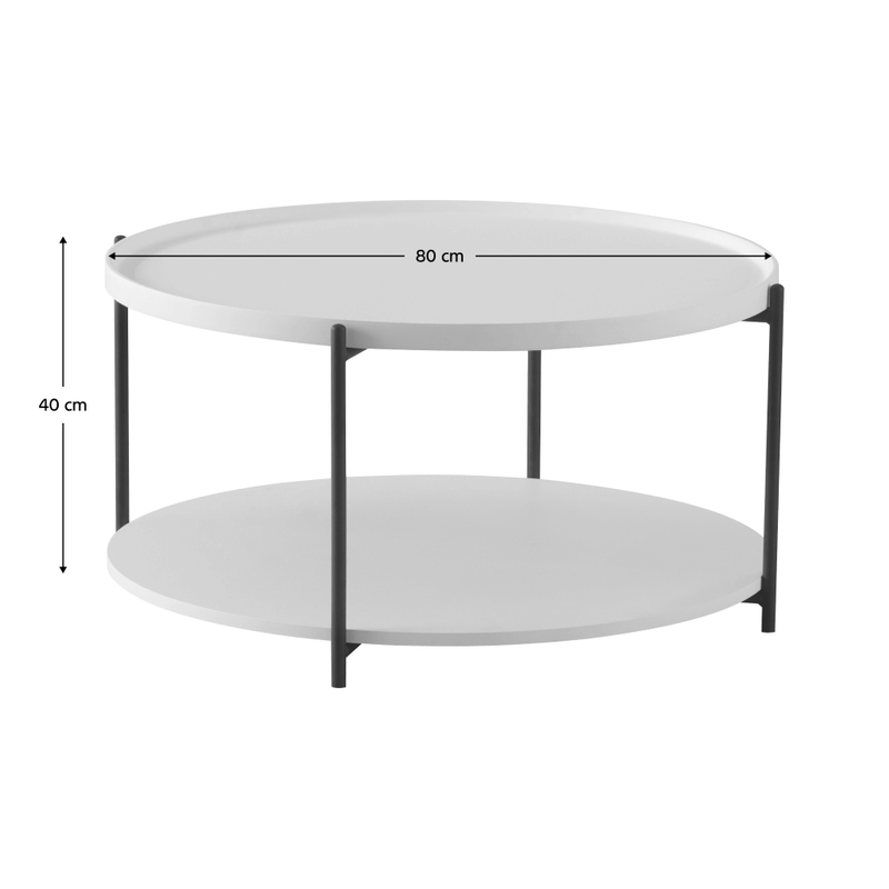 Casa si Gradina - Mobilier - Mese si birouri - Masute de cafea - Masuta de cafea, alba/neagra, LAPIS - Infinity.ro