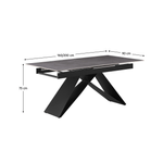 Casa si Gradina - Mobilier - Mese si birouri - Mese bucatarie si dining - Masa dining extensibila, beton/neagra, 160-200x90 cm, MAJED - Infinity.ro