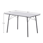 Casa si Gradina - Mobilier - Mese si birouri - Mese bucatarie si dining - Masa de sufragerie, alba / neagra, 120x75x75 cm, NALAK TIP 2 - Infinity.ro