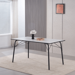 Casa si Gradina - Mobilier - Mese si birouri - Mese bucatarie si dining - Masa dining, alba / neagra, 160x80x75 cm, NALAK TIP 3 - Infinity.ro