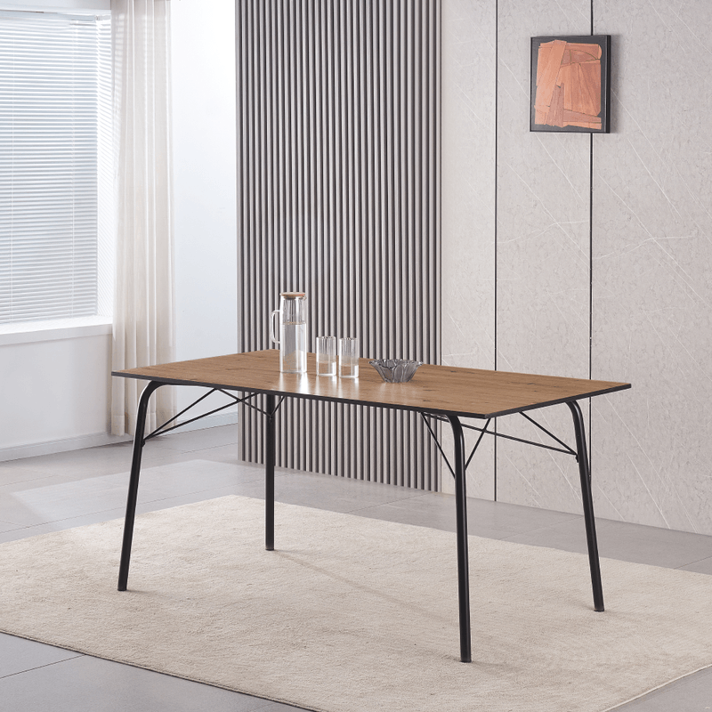 Casa si Gradina - Mobilier - Mese si birouri - Mese bucatarie si dining - Masa de sufragerie, stejar artisan / negru, 160x80x75 cm, NALAK YTIP 3 - Infinity.ro