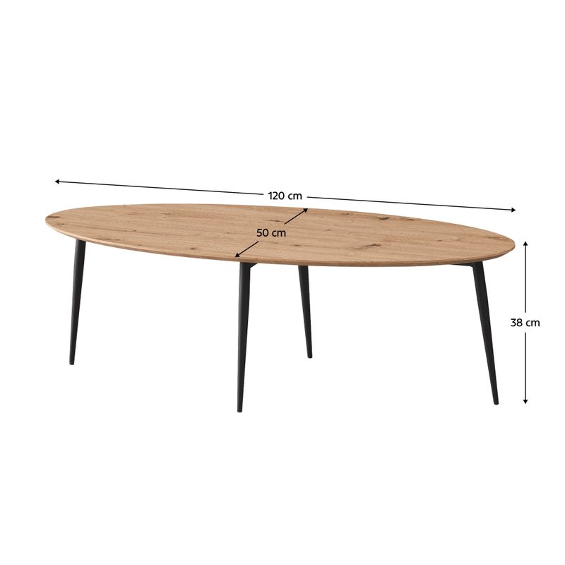 Casa si Gradina - Mobilier - Mese si birouri - Masute de cafea - Masuta de cafea, stejar artisan / neagra, SANAM - Infinity.ro