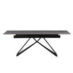 Casa si Gradina - Mobilier - Mese si birouri - Mese bucatarie si dining - Masa dining extensibila, beton/neagra, 160-200x90 cm, MAJED - Infinity.ro