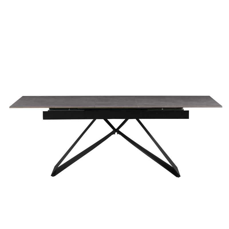 Casa si Gradina - Mobilier - Mese si birouri - Mese bucatarie si dining - Masa dining extensibila, beton/neagra, 160-200x90 cm, MAJED - Infinity.ro